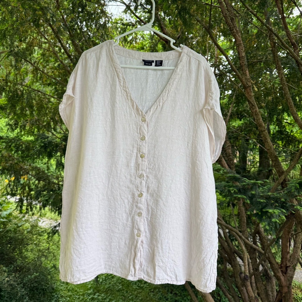 Jones New York Button Down Linen Shirt